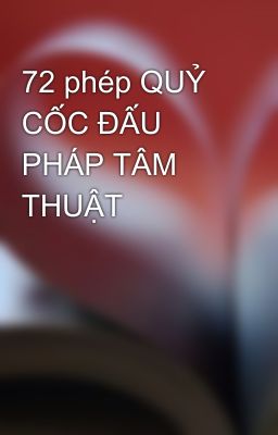 72 phép QUỶ CỐC ĐẤU PHÁP TÂM THUẬT