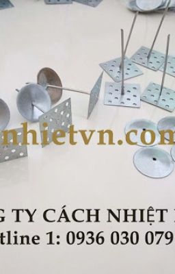 đinh gim bông thủy tinh làm ống gió tôn vuông