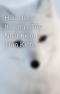 Hậu lai cư thượng - Túy Nhất Kiếm / Trần Kích