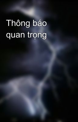 Thông báo quan trọng